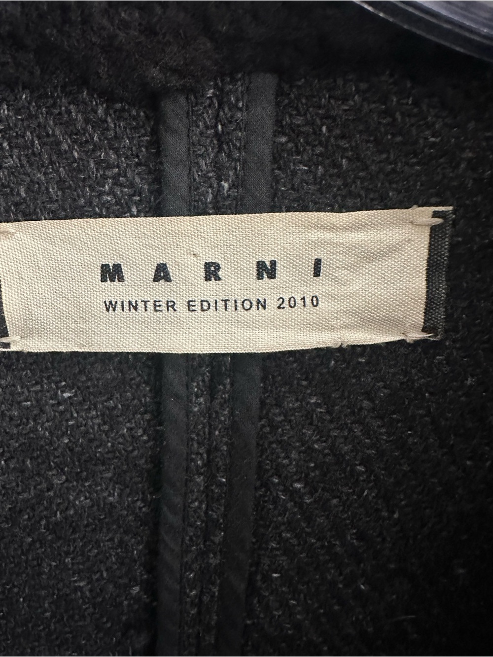 MARNI Winter Edition 2010 Wool Lamb Leather Oversized Long Vest Coat - Picture 4 of 11